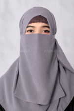 Colored Nose Niqab for Women in Chiffon Fabric Acc-92 - Image 9