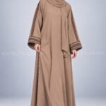 Light Brown Maxi Abaya with Embroidery OL-1153