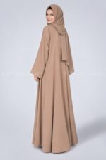 Colored Front Open Abaya in Nida Fabric for Women OL-119 - Image 11