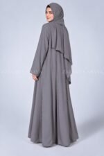 Colored Front Open Abaya in Nida Fabric for Women OL-119 - Image 6