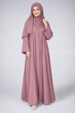 Colored Front Open Abaya in Nida Fabric for Women OL-119 - Image 13