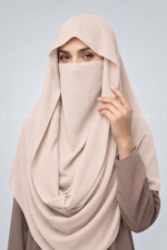 Peach Colored Misri Hijab for Women in Premium Chinese Chiffon Fabric