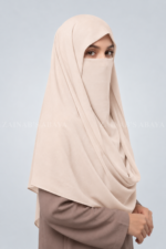 Peach Colored Misri Hjiab for Women in Premium Chinese Chiffon Fabric