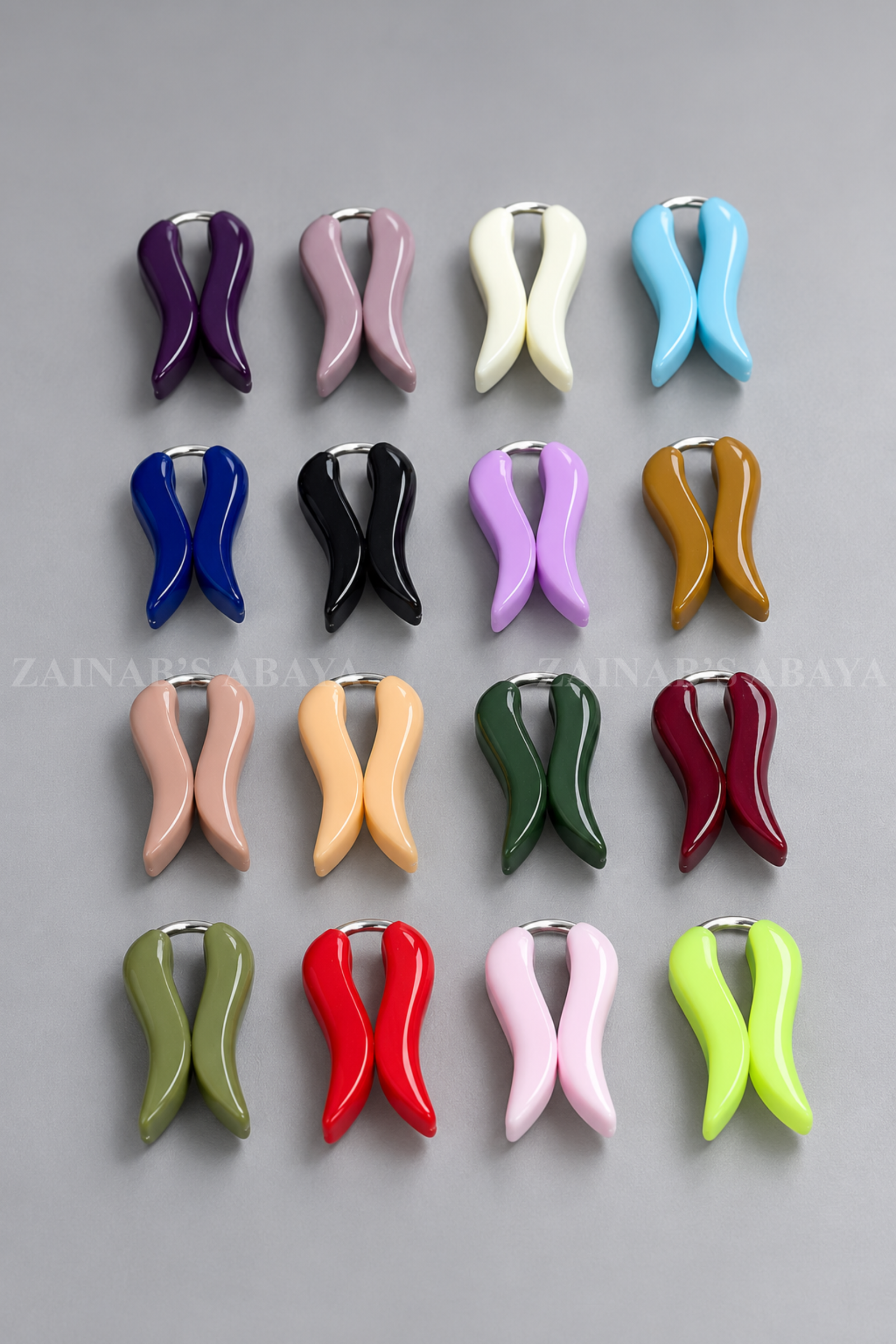 9 Pink Curve Hijab Pin Acc 0299 - Image 1