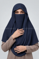 Navy Colored Misir Hijab for Women in Premium Chinese Chiffon Fabric